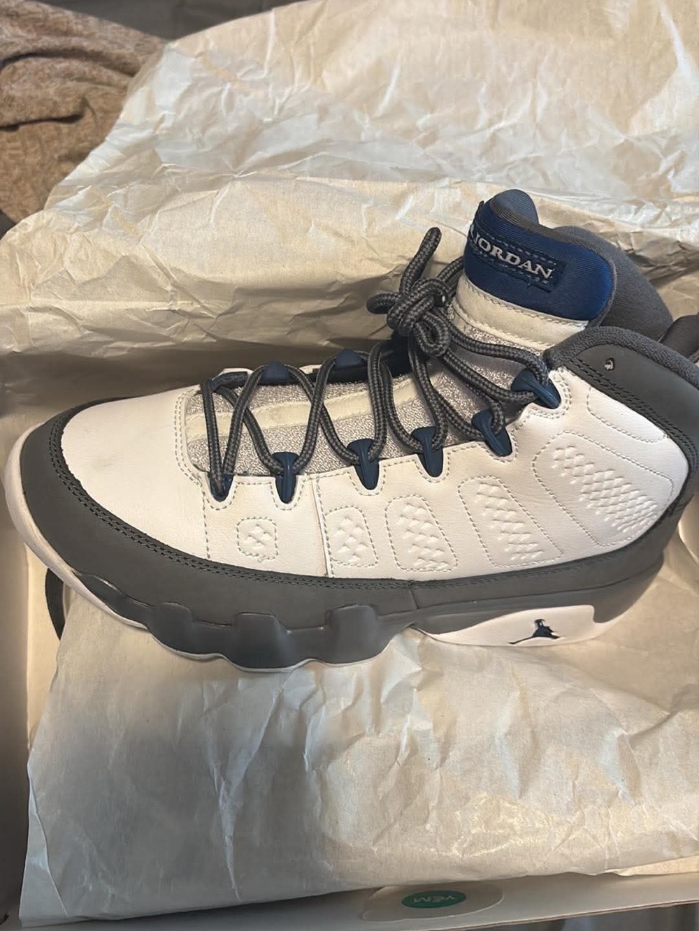 Jordan 9 Retro (GS) Navy and Gray